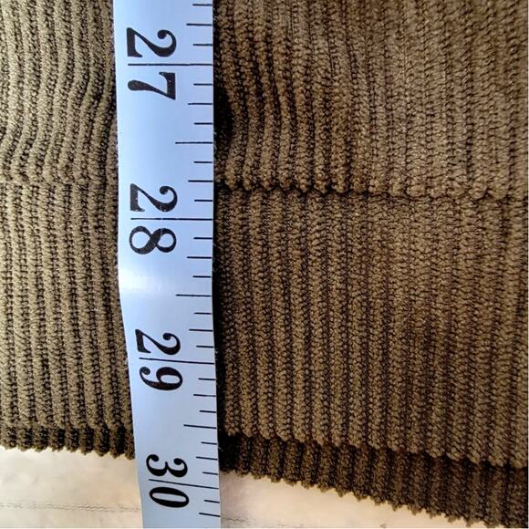 Hengsheng Jeans Corduroy‎ Pullover Olive Green Tan Elbow Patch Long Sleeve XXXL - Picture 6 of 9